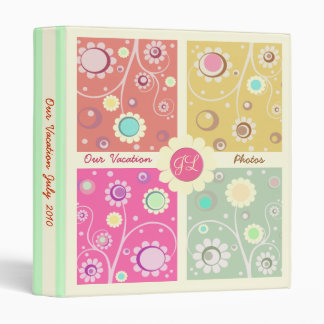 Retro Flowered Color Block Album / Binder