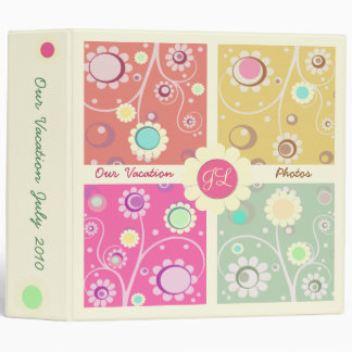 Retro Flowered Color Block Album / Binder