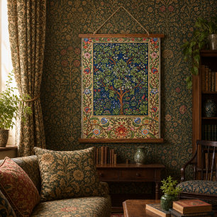Retro Flowering Tree by Dearle for William Morris Hanging Tapestry