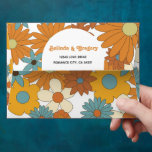 Retro Flowers 60's 70's Arch Wedding Invitation Envelope<br><div class="desc">A beautiful 60's 70's inspired retro flower pattern with arch. A minimalist vintage look wedding invitation envelope with groovy patterns and retro color palette for anyone who loves groovy patterns,  floral daisies and retro color palette designs. Matching wedding invitations and other stationery items are also available.</div>