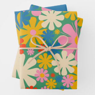 Gift Wrap  70s Floral – Pigment