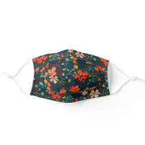 Retro Flowers Adult Cloth Face Mask