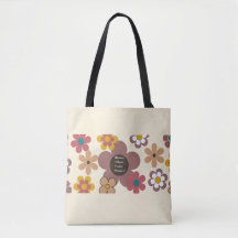 Retro Flowers "Bloom Where You're Planted" Tote