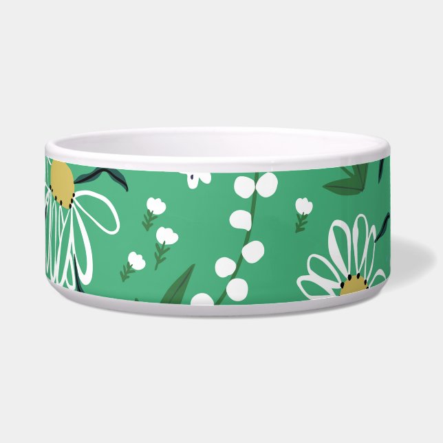 Retro Flowers, Botanical Seamless Pattern. Bowl (Front)