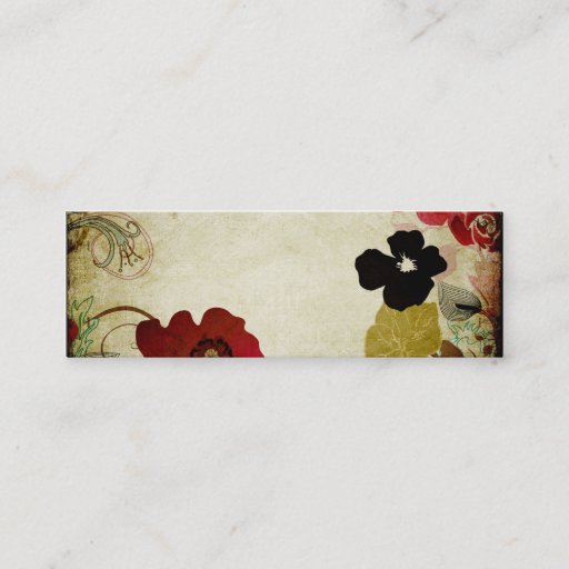 Customizable Retro flowers Business Card