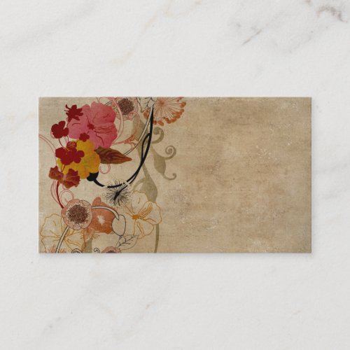 Retro flowers Business Card