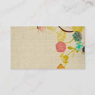 Retro flowers Business Card