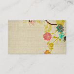 Retro Flowers Business Card at Zazzle