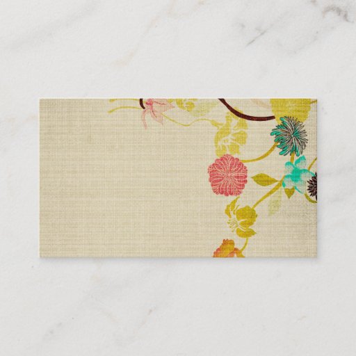 Customizable Retro flowers Business Card