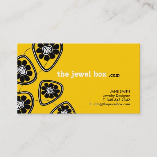 Customizable Retro Flowers Business Cards