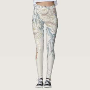 retro flowers design leggings