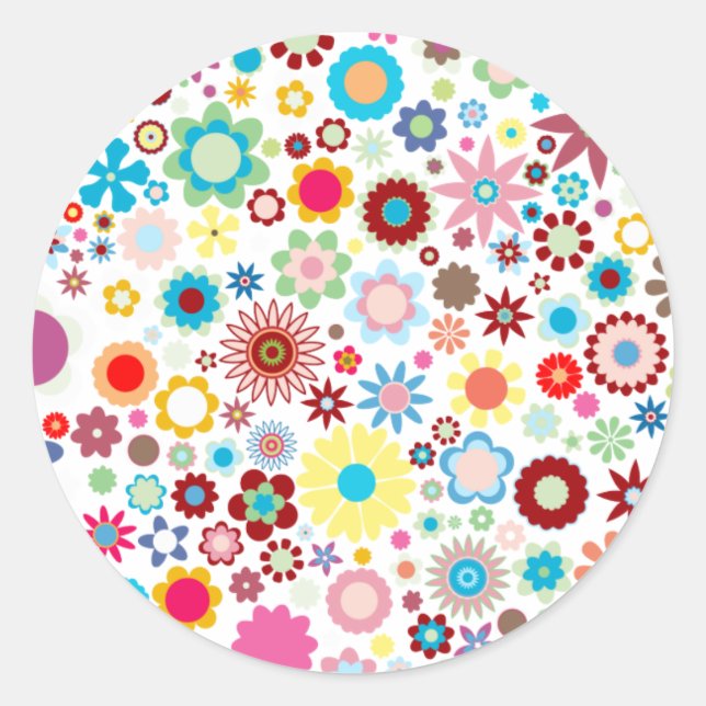 Retro Flowers Envelope Seal (Front)