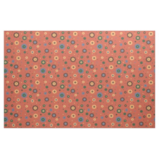Retro Flowers Fabric