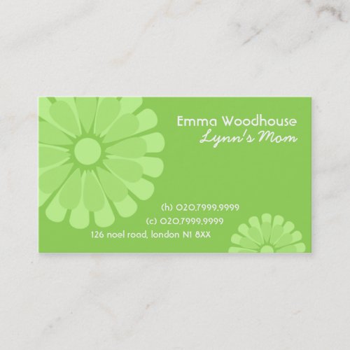 Retro Flowers Mommy Business Card