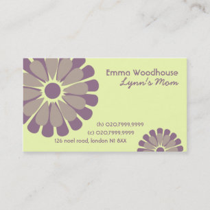 Retro Flowers Mommy Business Card