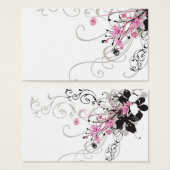 Retro flowers Profile Card (Front & Back)
