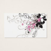 Retro flowers Profile Card (Back)