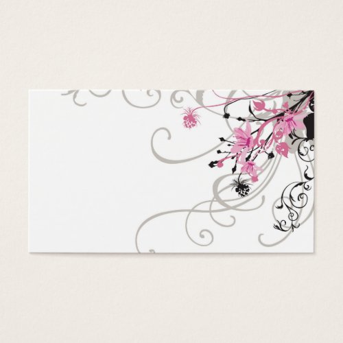Retro flowers Profile Card Business Card