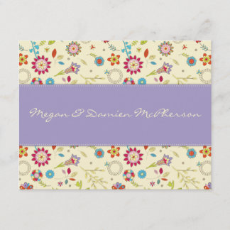 Retro Flowers · Purple · Thank You Card