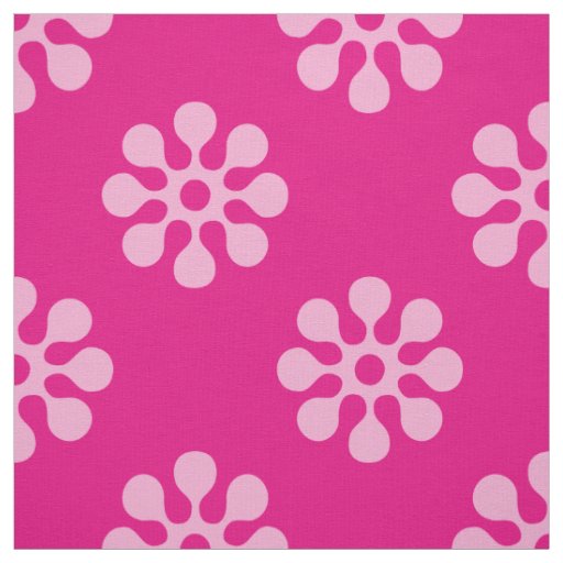 Retro Flowers seamless pattern white transparent Fabric