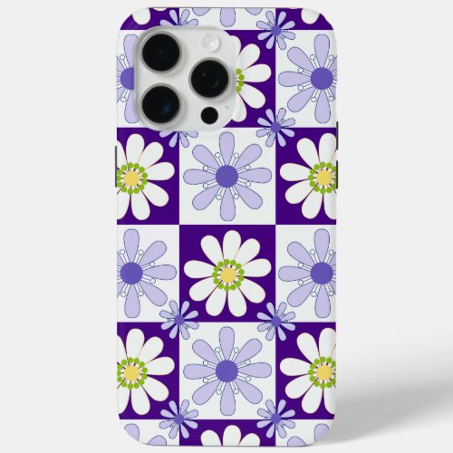 Retro flowers  Tiles iPhone 15 Pro Max Case