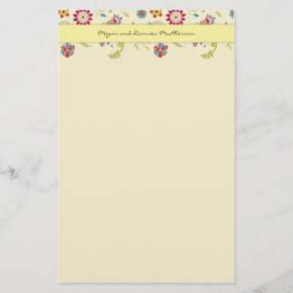 Retro Flowers · Yellow · Stationery