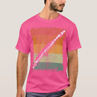 Retro Flute Player Gift Vintage Transverse Flute T-Shirt