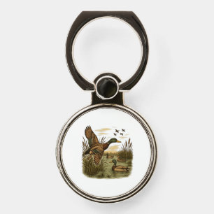 Retro-Flying-Mallard-Duck-Hunting Phone Ring Stand