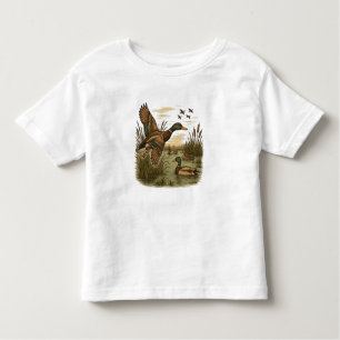 Retro-Flying-Mallard-Duck-Hunting Toddler T-shirt