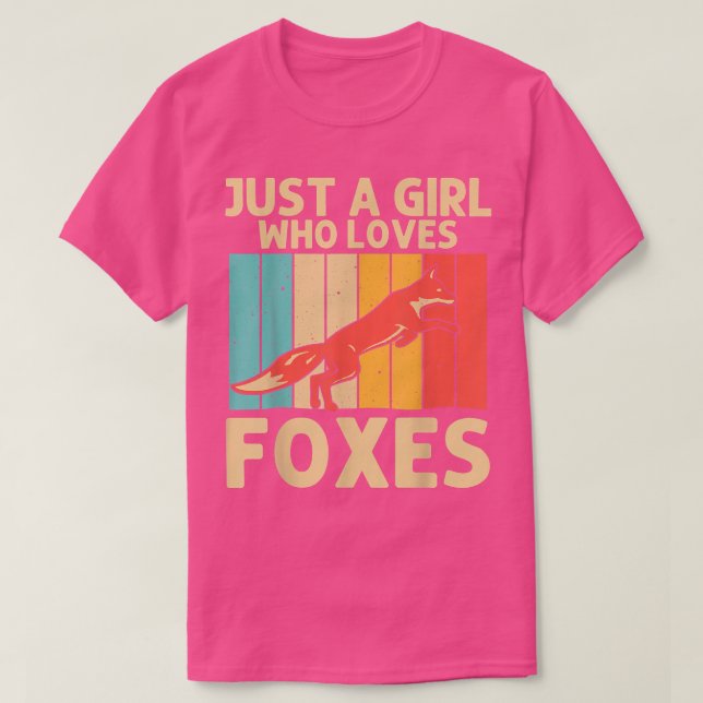 Retro Fo Design For Girls Kids Women Wild Fo Anima T-Shirt (Design Front)