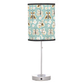 Retro Folk Art Butterflies Table Lamp (Back)