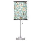 Retro Folk Art Butterflies Table Lamp (Left)