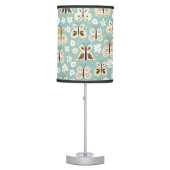 Retro Folk Art Butterflies Table Lamp (Front)