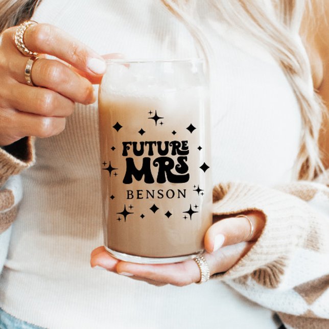 Retro Font Personalized Future Mrs. Can Glass (Creator Uploaded)