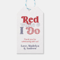 Retro Font Red White And I Do Couples Shower Favor