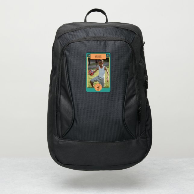 Retro Football Card inspired Personalized Port Authority® Backpack (Front)