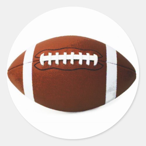 Retro Football Classic Round Sticker