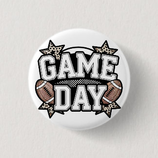 Retro Football Game Day Button