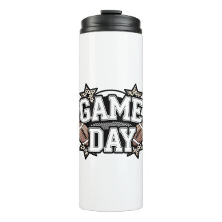 Retro Football Game Day Thermal Tumbler