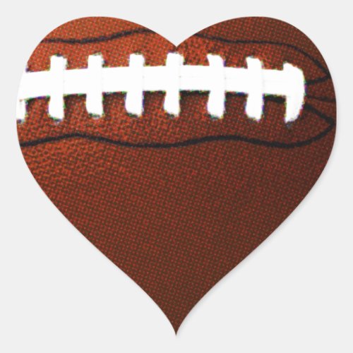 Retro Football Heart Sticker