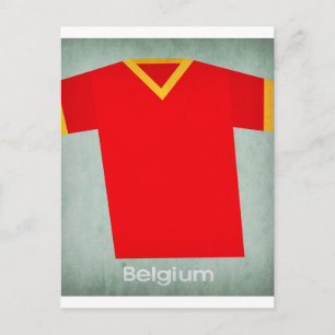 Retro Football Jersey Belgium Postcard