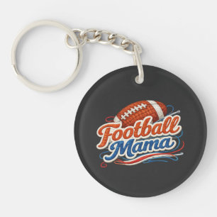 Retro Football Mama Mother's Day Keychain