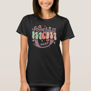 Retro Football Mom Game Groovy American Football W T-Shirt