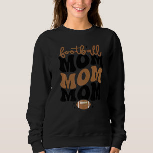 Retro Football Mom Groovy American Football Mama W Sweatshirt