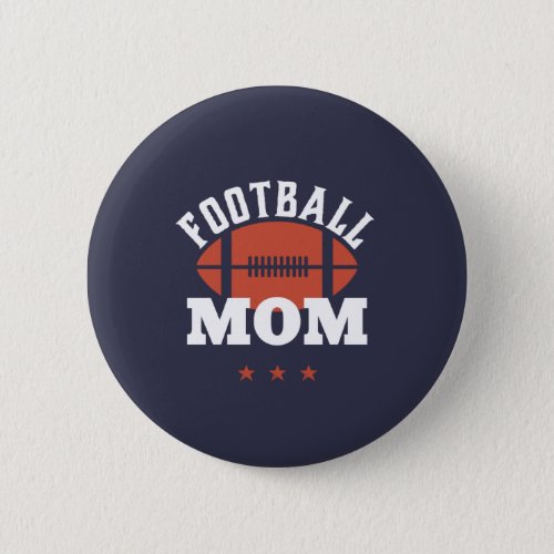 Retro Football Mom Mother of Sports Player Kid Button