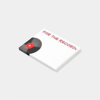 Retro For The Record Post It Notes by suncookiez at Zazzle