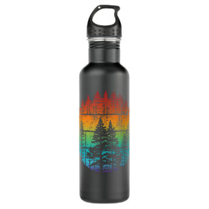 Retro Forest Trees Outdoors Nature Women Men Vinta Stainless Steel Water Bottle