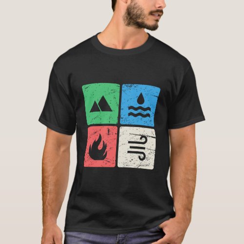 Retro Four Elements Hoodie T_Shirt