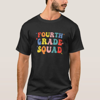 Retro Fourth Grade Squad Teacher For Boys Girls 4t T-Shirt
