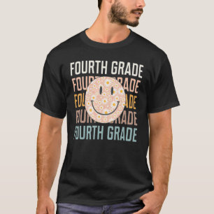 Retro Fourth Grade Teacher Kid Back To School 4th T-Shirt